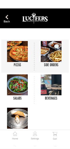 Screenshot of Lucifers Pizza