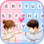 Cover Image of ダウンロード Couple Fist Bump Keyboard Back  APK