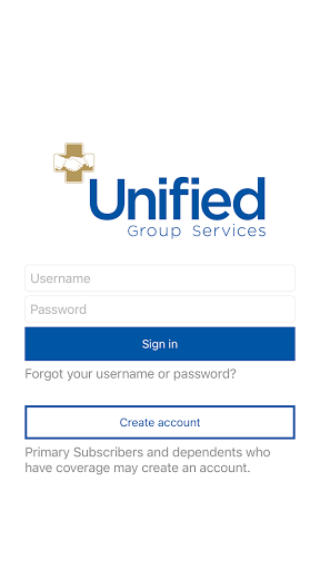 Android application UnifiedGrp Mobile screenshort
