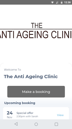 Android application The Anti Ageing Clinic screenshort