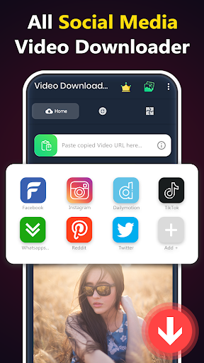 Android application Video Downloader For All screenshort