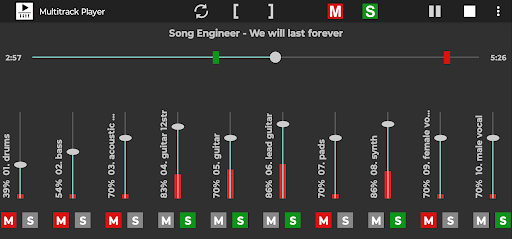 Android application Multitrack Player screenshort