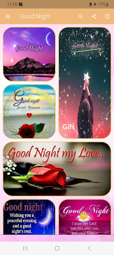 Android application Good Night Images screenshort
