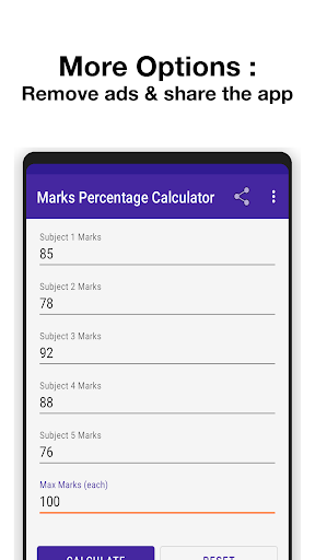 Marks to Percentage screenshot 5