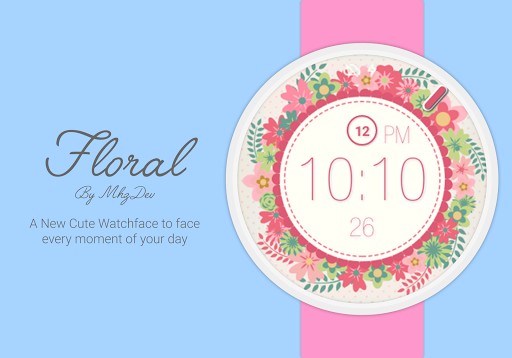 Android application Floral - Watch Face screenshort