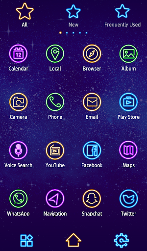 Neon Galaxy Theme Screen 3