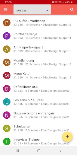 Android application Storyboard screenshort