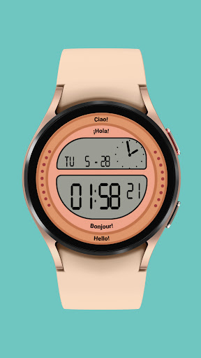 Pink Oval Watch Face screenshot 1