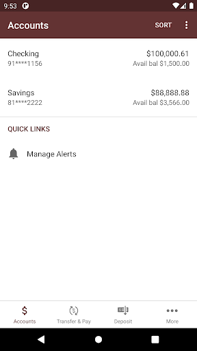 Hometown Credit Union Mobile Screen 3