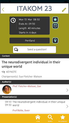 ITAKOM CONFERENCE APP Screen 3
