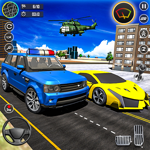 police car race game: car game logo