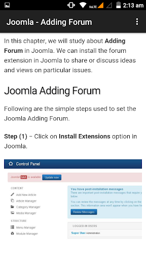 Learn Joomla Screenshot