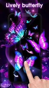 3D Purple Butterfly Theme For PC installation