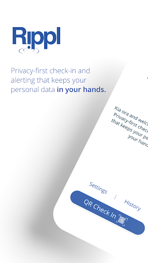 Android application Rippl: Privacy-first Check-in screenshort