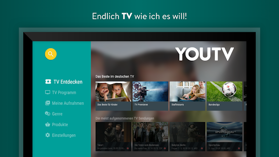 YouTV Videorekorder - persönliche TV Mediathek Screenshot