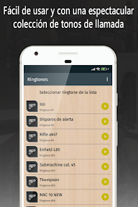 Screenshot 2 ringtones de armas, sonidos android