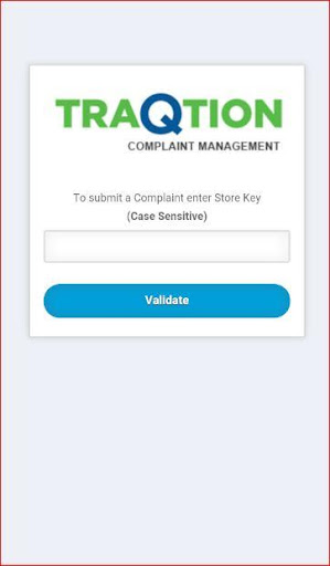 Android application TraQtion Complaint Management screenshort