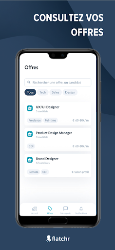 Android application Flatchr screenshort