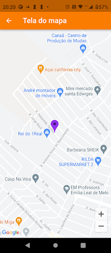 Android application Aplicativo cep screenshort