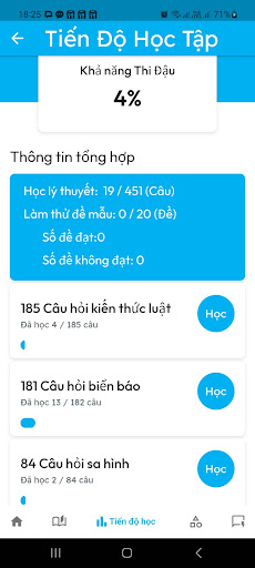 Android application 450 câu lý thuyết xe máy A2 screenshort