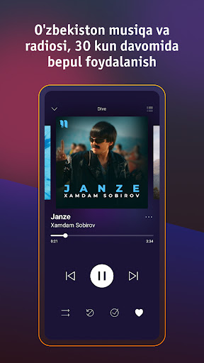 Android application Beeline Music & Radio UZ screenshort