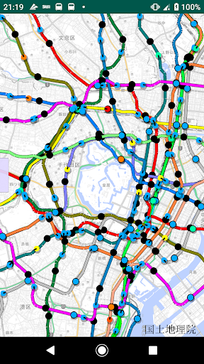 Android application 路線図プラス screenshort