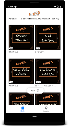 Android application Chopsys Noodle Bar screenshort