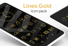 screenshot of Lines Gold - Icon Pack