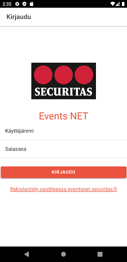 Securitas EventsNet Suomi Screen 3
