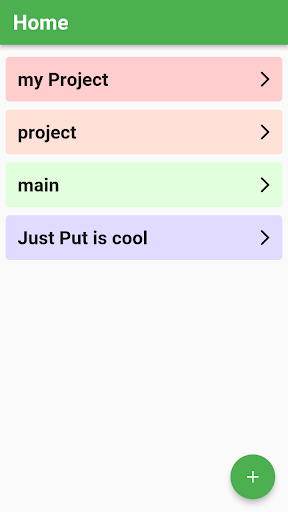 Android application Just Put screenshort