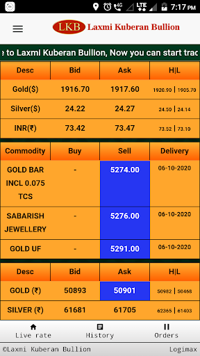 Android application Laxmi Kuberan Bullion screenshort
