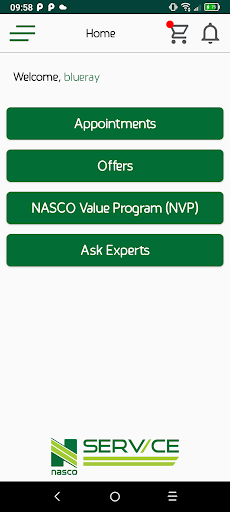 Nasco Service Center Screen 2