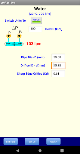 Android application Orifice Flow screenshort