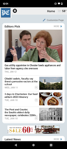 The Post and Courier Screen 3