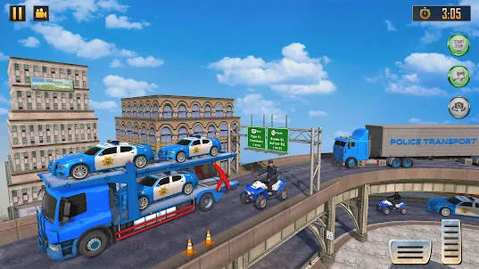 Police Car Cargo Transport Sim