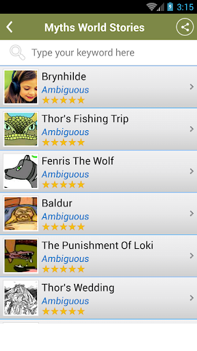 Audio Stories Screen 3