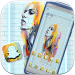 Cover Image of Download Girl Wall Painting Theme 1.0 APK