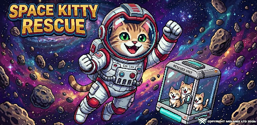 Space Kitty Rescue imagem de capa do trailer de vídeo oficial do Android