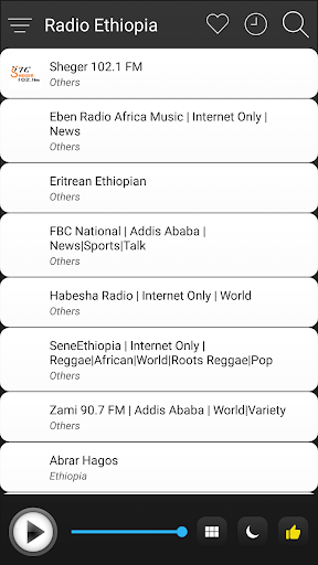 Ethiopia Radio FM AM Music Screen 3
