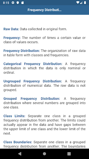 Android application Statistics screenshort