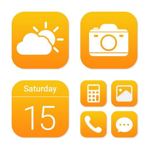 Wow Orange White - Icon Pack logo