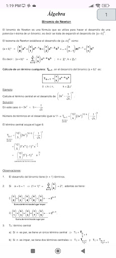 Álgebra Desarrollado Screen 3