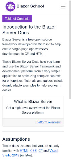 Blazor School Screen 2