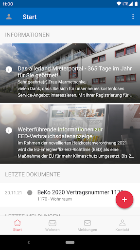 Android application allerland Mieter-App screenshort