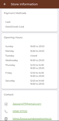 Welcome Chinese Takeaway Screen 3