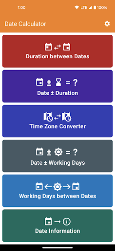 Android application Date Calculator screenshort