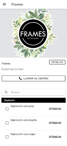 Android application Frames screenshort