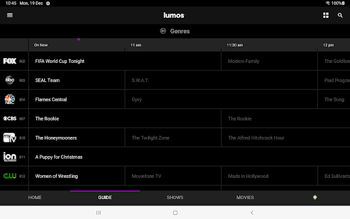 Screenshot of Lumos TV