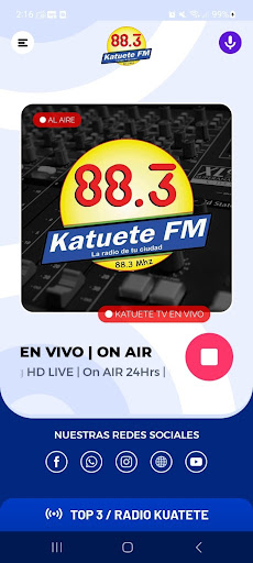 Radio Katueté 88.3 FM Screen 2