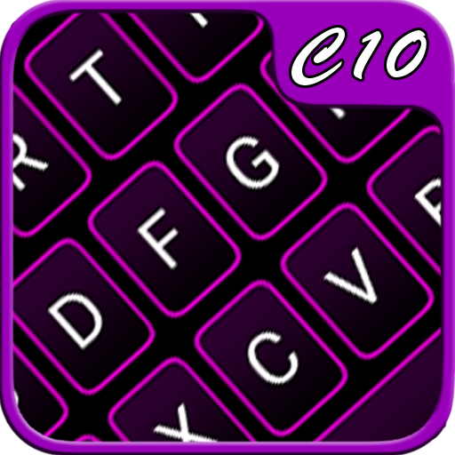 Purple Neon Keyboard  Icon
